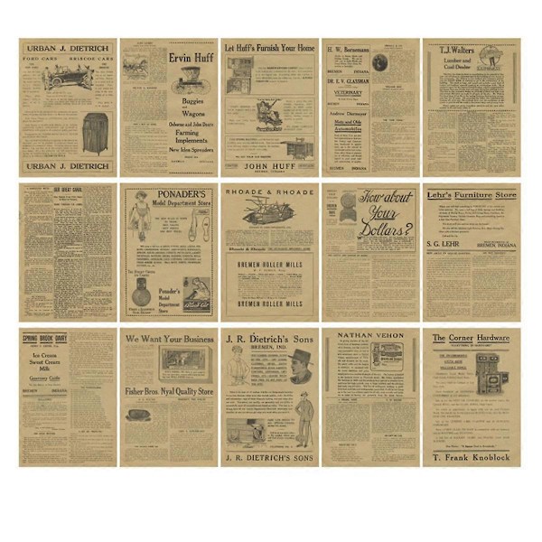 Retro Handbok Materialbok DIY Basmaterialpaket Retro Inspirationsserie Retro Handbok Dekorativt Bakgrundspapper, E