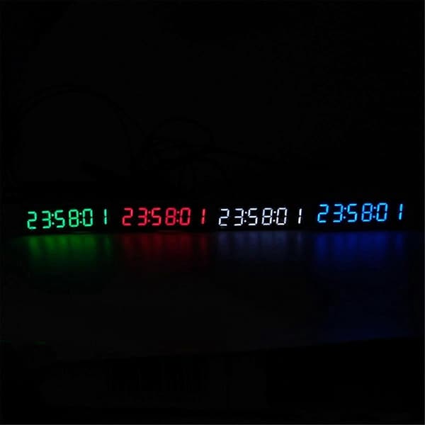 0,36 tommer 6-bit Clock LED Digitalt Elektronisk Ur Med Sekundvisningsmodul Strømafbrydelseshukommelse Lysstyrkejustering -D
