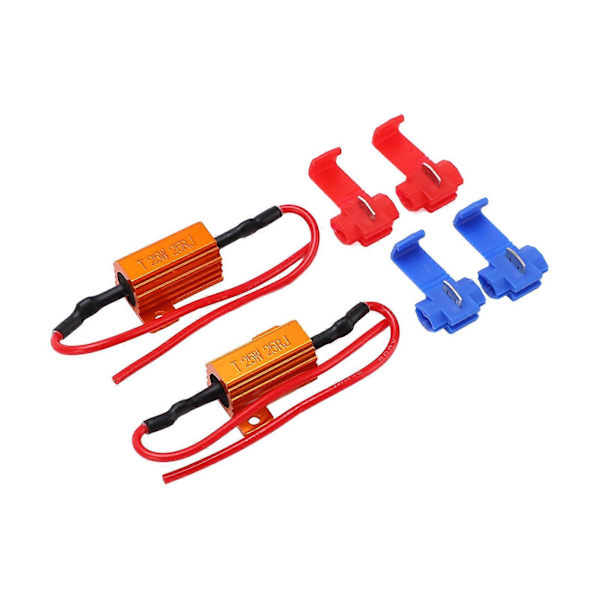 2 sett 25W 25 LED Motstandsdekoder Anti-korrupsjon Holdbar Lastindikator Motstand
