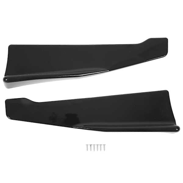 2 stk. 35 cm Bagkofanger Canard Læbe Splitter Venstre Højre Nedre Splitter Spoiler Body Kits Erstatning for Seat Leon A3 A4 A6 Blank Sort