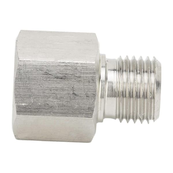 Trykmåler Sender Adapter Lækagesikker Rustfrit Stål 1/8in NPT Hun til M10x1.0 Han Adapter med Pakning
