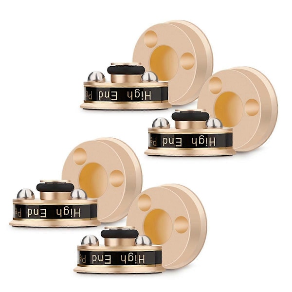 HiFi Audio Høyttalerstativ Fotpute Anti-Spike Isolasjonsføtter for Forforsterker Høyttaler Vinylplatespiller Gull