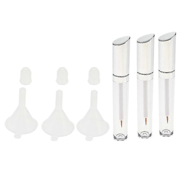 5 ml:n tyhjät putket ripsivärille, eyelinerille, huulikiillolle, injektiopullo suppiloilla eyelinerille