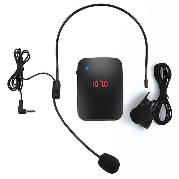 Trådløs mikrofon FM-radiosender headset krage Tour Guide Clip-On MIC