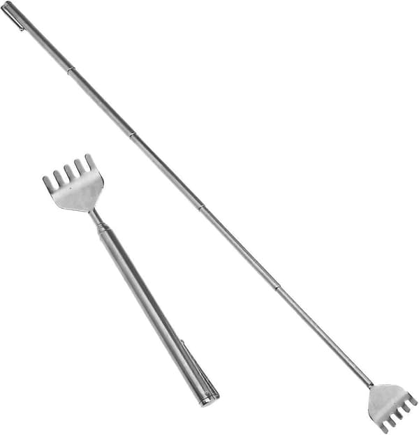 2-pack Utdragbar Ryggkliare i Metall med Klo