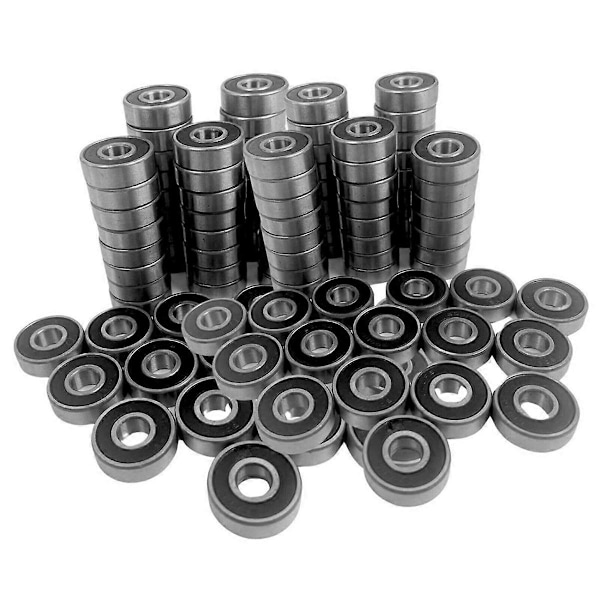 100-pack 608 Kullager, 8x22x7mm Kullager Fettförseglingsenhet Rullskridskobräda Lager