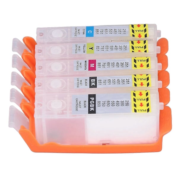 5 stk. blækpatroner til PIXMA IP7250 MG6350 MG5450 MX925 MX725 MG6450 MG5550 IX6850 printere