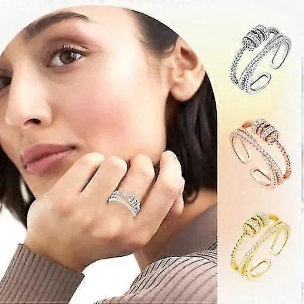 Jansio Threanic Trippel-snurr Ring Silver