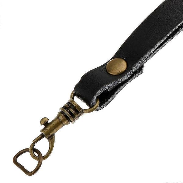 4x erstatning ekte skinn håndleddsrem clutch håndleddsveske rem svart