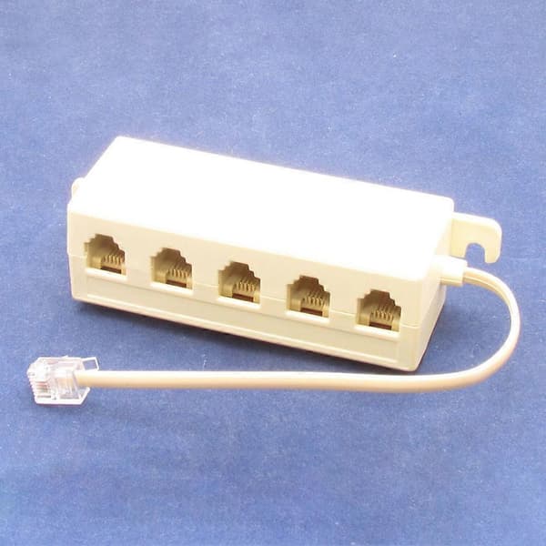 5 Veje 4C RJ11 Telefonstik Modulært Jack Line Splitter Adapter Connector