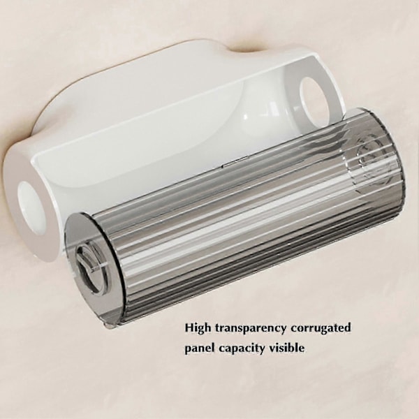 Veggmontert søppelposeholder plastposer handleposebeholder Bright White