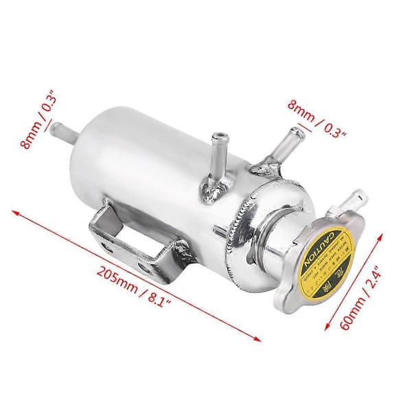350ml Aluminium Bil SUV Overløbsbeholder Kølervæskebeholder Kit Universal