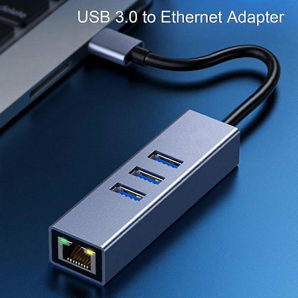 Telakointiasema Nopea tiedonsiirto Moniporttinen Ajuriton Tiedonsiirto USB - RJ45 Muunnin Ethernet Lan-sovitin Tietokonetarvikkeet