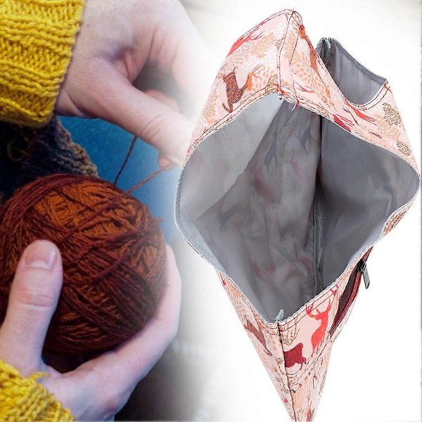 Portabel DIY Handgjord Virknål Stickning Sy Nålar Förvaringsorganisatör Väska