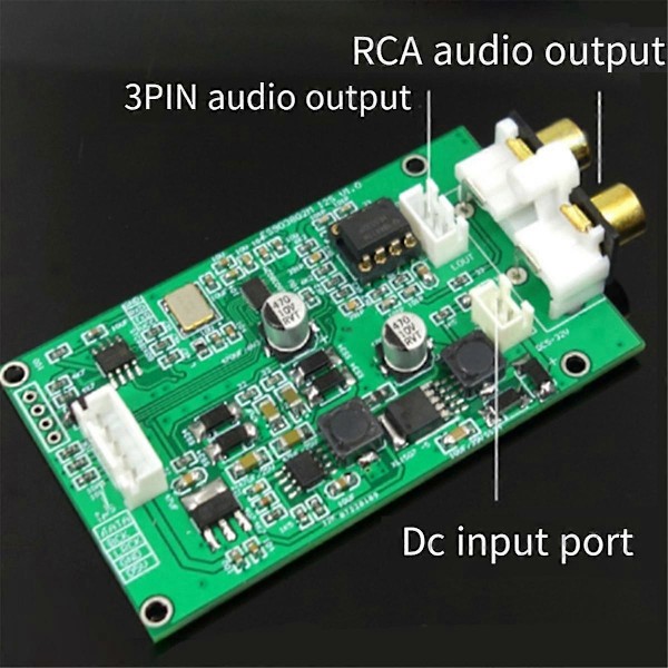 ES9038 I2S Dekoderkort DSD512 Oppgradering Dekoder DAC Bil Bluetooth Enhet Spiller 32Bit DSD512