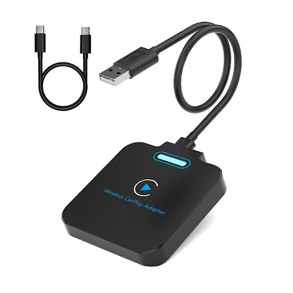 CarPlay Trådløs Adapter, Plug & Play Lav Latens Trådløs CarPlay, Automatisk Tilkoblet for Bilmodeller Fra 2016