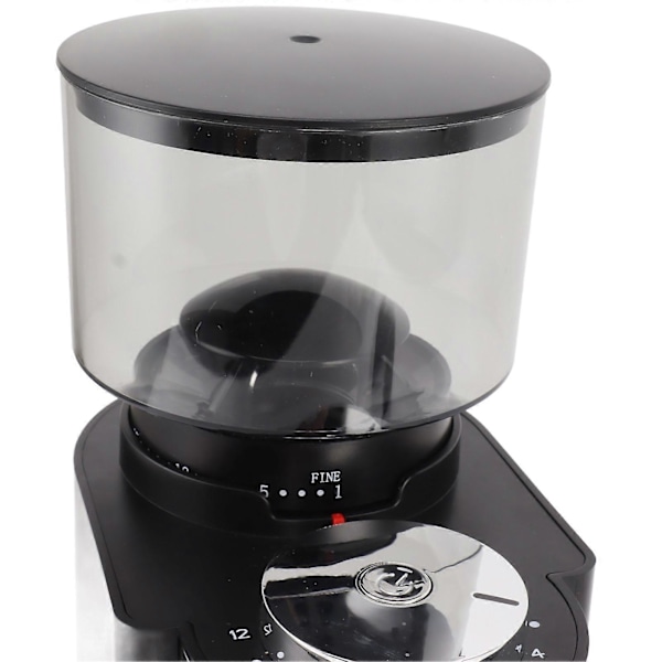Elektrisk Kaffebønnekvern 250g Stor Kapasitet Rustfritt Stål Kvernekjerne Justerbar Burr Kaffekvern EU Plugg 220V
