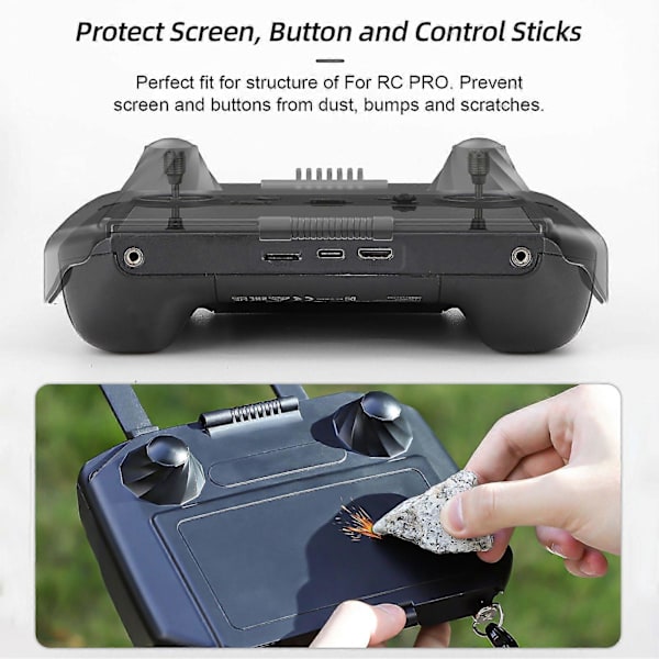 2-i-1 Solskærm Beskyttelsescover Skygge Vinkeljustering Anti-ridse Skjult Underpanel Design Etui til DJI Mini 3 Pro/til Mavic 3 med RC PRO Kontrol