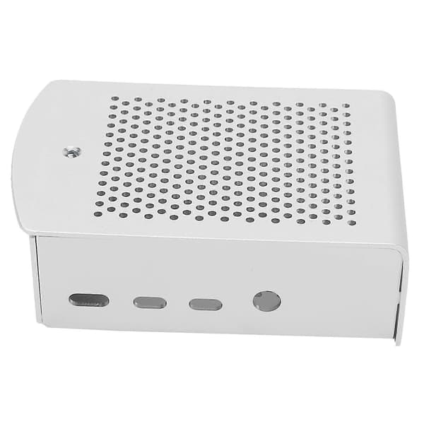 Beskyttende etui til Raspberry Pi 4, kabinet i aluminiumslegering med køleventilator