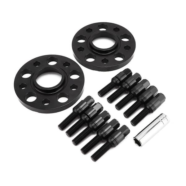 Bil Hub Centric Hjulafstandssæt 15mm Modifikation Reparation Udskiftning til A4/A6/A7/A8/Q5/RS5 Sort