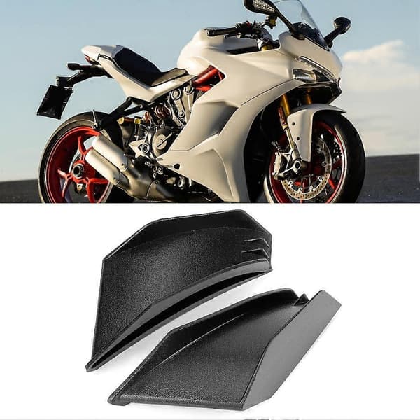 1 Par Universal Motorcykel Winglet Aerodynamisk Vinge Kit Passar För Ducati (Svart)