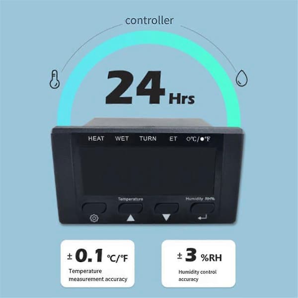 Elektronisk Digital Display Mikrocomputer Controller Automatisk Termostat Temperatur Fugtighedsmåler Inkubator Tilbehør