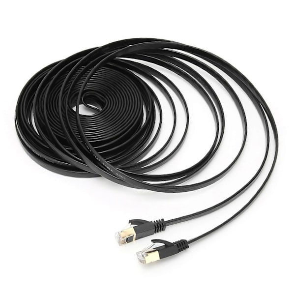 Nettverkskabel 10 Gigabit Dobbel Skjermet CAT7 8-kjerners Tvunnet Par Ledning Datatilbehør 10 Meter
