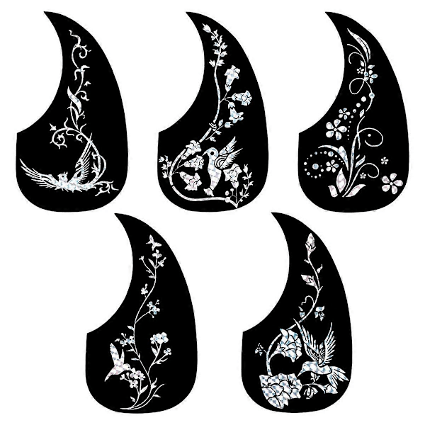 Gitarr Halkskyddsplatta Droppformad Akustisk Klassisk Gitarr Plektrumskydd Anti-Repa Svala
