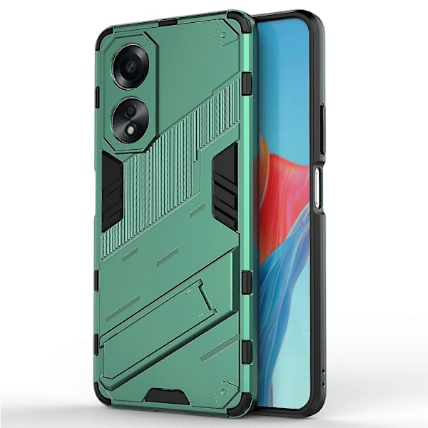 Skal för Oppo A58 4g PC+TPU Stötsäkert Stativ Mobilskal Green