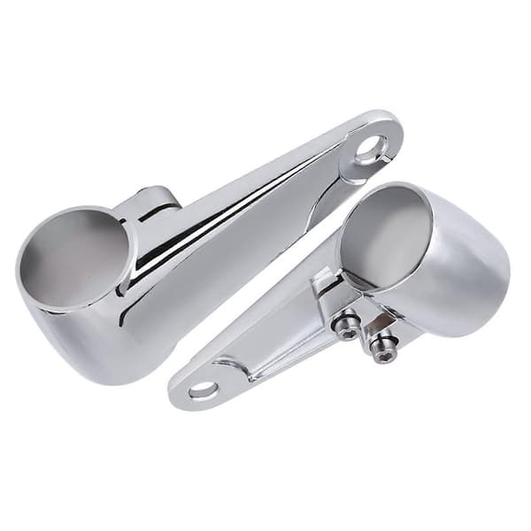 2 stk. Krom Motorcykel Forlygte Side Montering Forgaffelbeslag til 35mm-41mm Gaffelrør