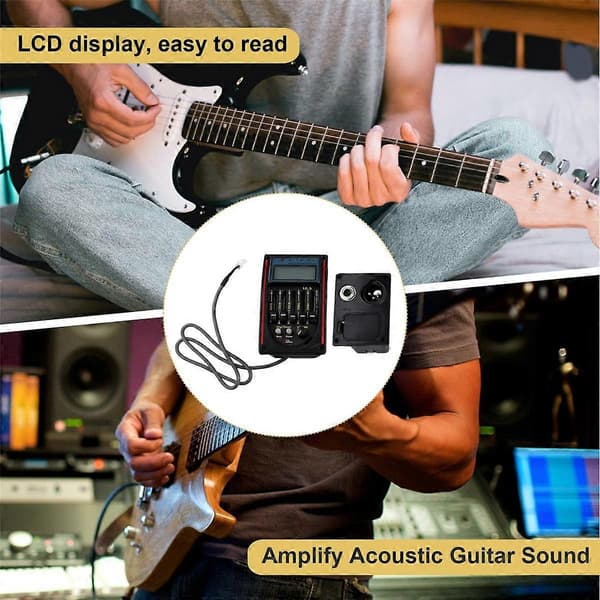 LC-5 5-bands gitarrpickup EQ equalizer akustisk gitarr preamp EQ equalizer tuner piezo keramisk pickup