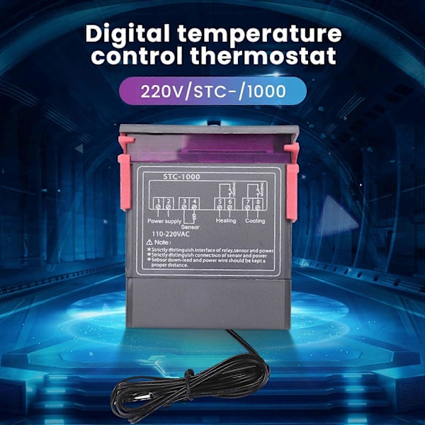 220V/STC-/1000 Digitaalinen lämpötilansäädin termostaatti NTC:llä
