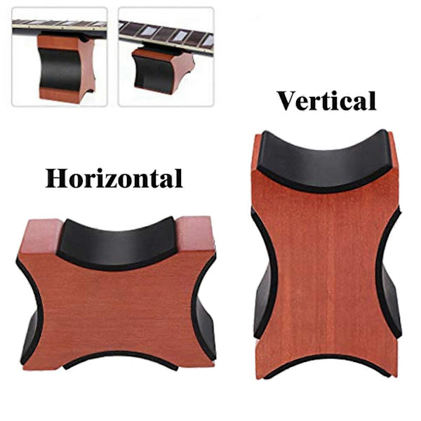 2-i-1 Pro Gitarrhalsstödskudde med Träbas, Luthier Reparationsverktyg för Elgitarr, Akustisk Gitarr, Stränginstrument och Mandolin