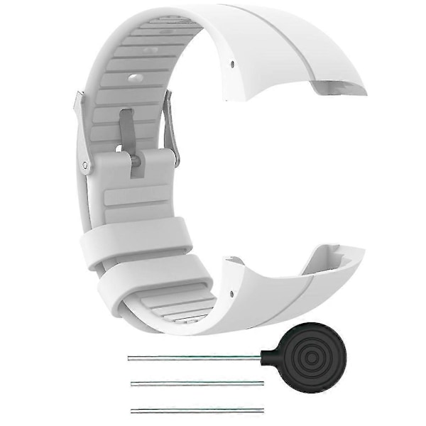 Silikone Åndbar Armbåndsrem til M400 M430 Smart Watch Urrem Armbånd white