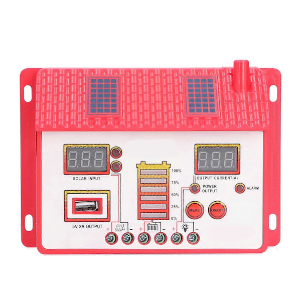 Solcelleopladningsregulator Husform 12V 24V Automatisk Genkendelse LED Digital Display Regulator 10A