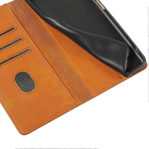 För iPhone 16 Pro Skal Läder Telefonskydd Stark Magnetisk Korthållare s20241212513 Style C