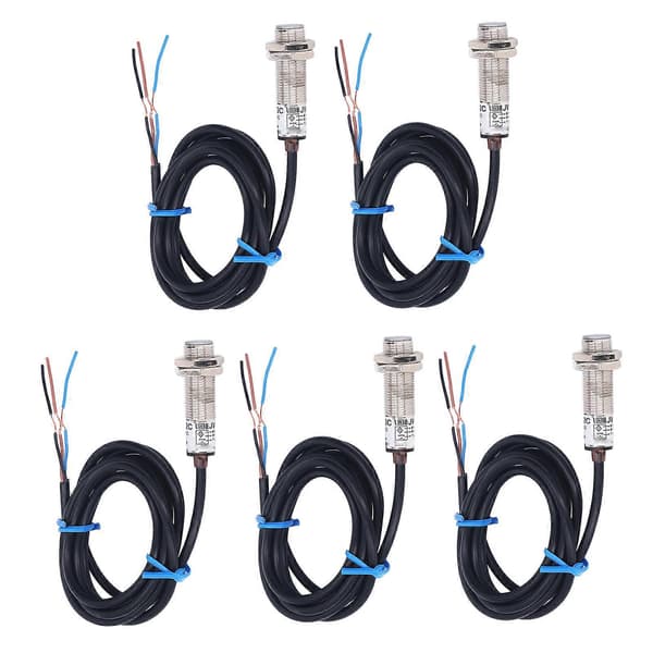 5 stk. Induktiv Nærhetssensor Bryter NPN 5?30VDC Magnetisk Hall Detektor Elektronisk Komponent