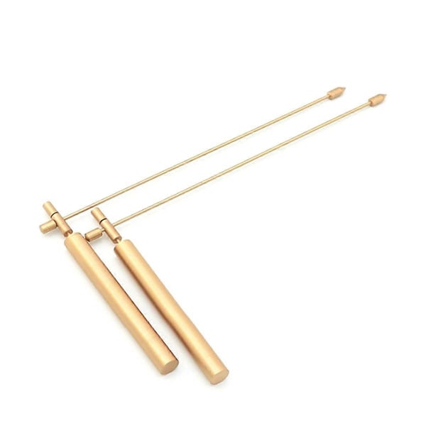 11.8In Længde Dowsing Rod Kobber Praktisk Håndtag Dowsing Rods Værktøj - 2 stk. Divining Rods til Divining Vand Skattegenstande