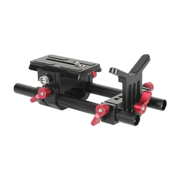 Hurtigudløserpladebase Hurtigudløserbasepladesæt med 15 mm dobbelt stangsystem til 577/501/504/701 stativfotografering