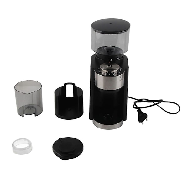 Elektrisk Kaffebønnekvern 250g Stor Kapasitet Rustfritt Stål Kvernekjerne Justerbar Burr Kaffekvern EU Plugg 220V