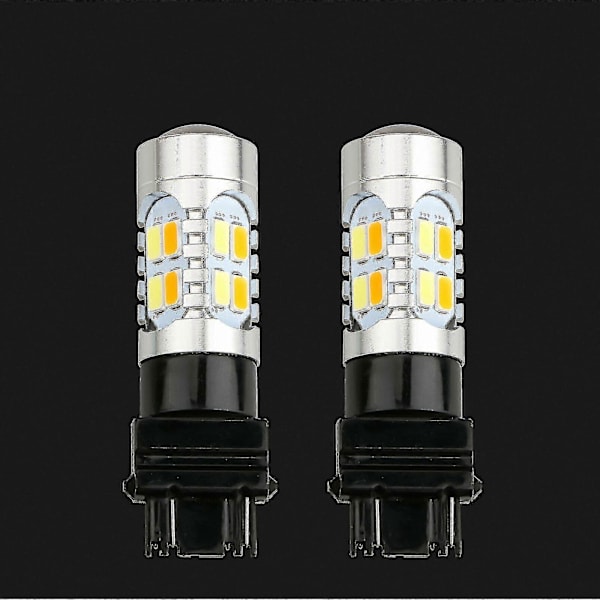 3157 LED DRL Hvite/amber Switchback Blinklys Parklys Pærer
