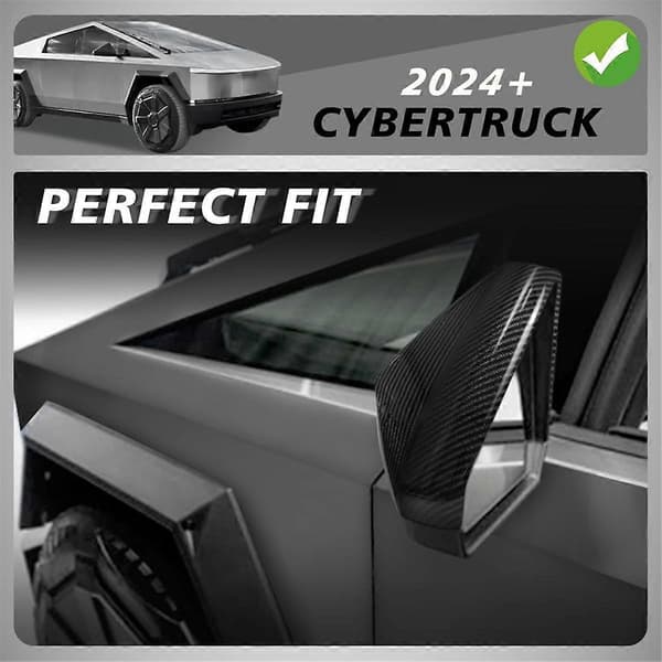 Dør Side Bakspejl Dæksel Beskyttelse til Cybertruck 2024 Udvendigt Tilbehør Lys Carbon
