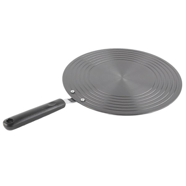 Varmeledningsplate for matlaging med håndtak, 6 mm aluminiumslegering, varmesprederplate for tining av mat, 24 cm / 9,4 tommer