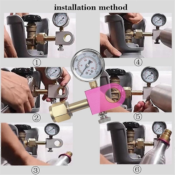 CGA320 CO2 Hurtigfyllingsadapter, for Terra/Duo/Art Rosa Co2-sylinder, Adapter for Fylling av Rosa Co2-sylinder