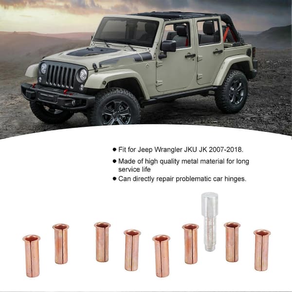 Dørhængselstiftforinger Bøsningssæt Passer til Jeep Wrangler 2007-2018