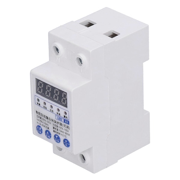 Lækagebeskyttelseskontakt Automatisk Genindkobling Strømforsyningsafbryder Beskyttelse AC220V 36mm Bredde