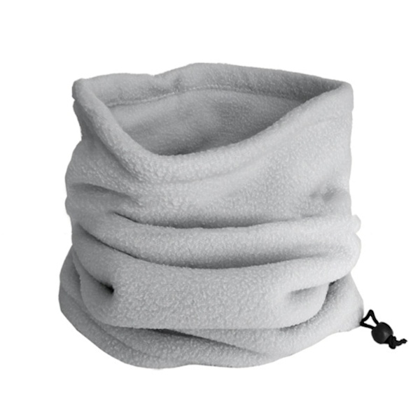 Unisex Vinter Utomhus Enfärgad Mjuk Tjock Fleece Halsvärmare Gaiter Mössa Light Gray