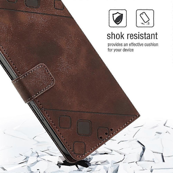 Etui til iPhone 12 Pro Cover Flip Magnetisk Læderpung Kortholder Kompatibel med iPhone 12 Pro Etui Brown