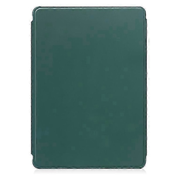 For Samsung Galaxy Tab A9+ 360 Roterende Gjennomsiktig Smart Lærveske med Tastatur Dark Green