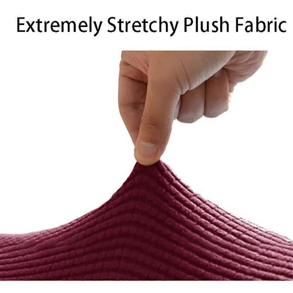 2 st Mjuka Stretch Plysch Armstödsskydd, Stretch Armstödsskydd för Stolar/Soffor, Soffarmsskydd, Ljusgrå